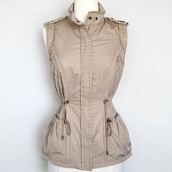 Elie Tahari Khaki Tan Taupe Utility Vest XS - Picture 1 of 5